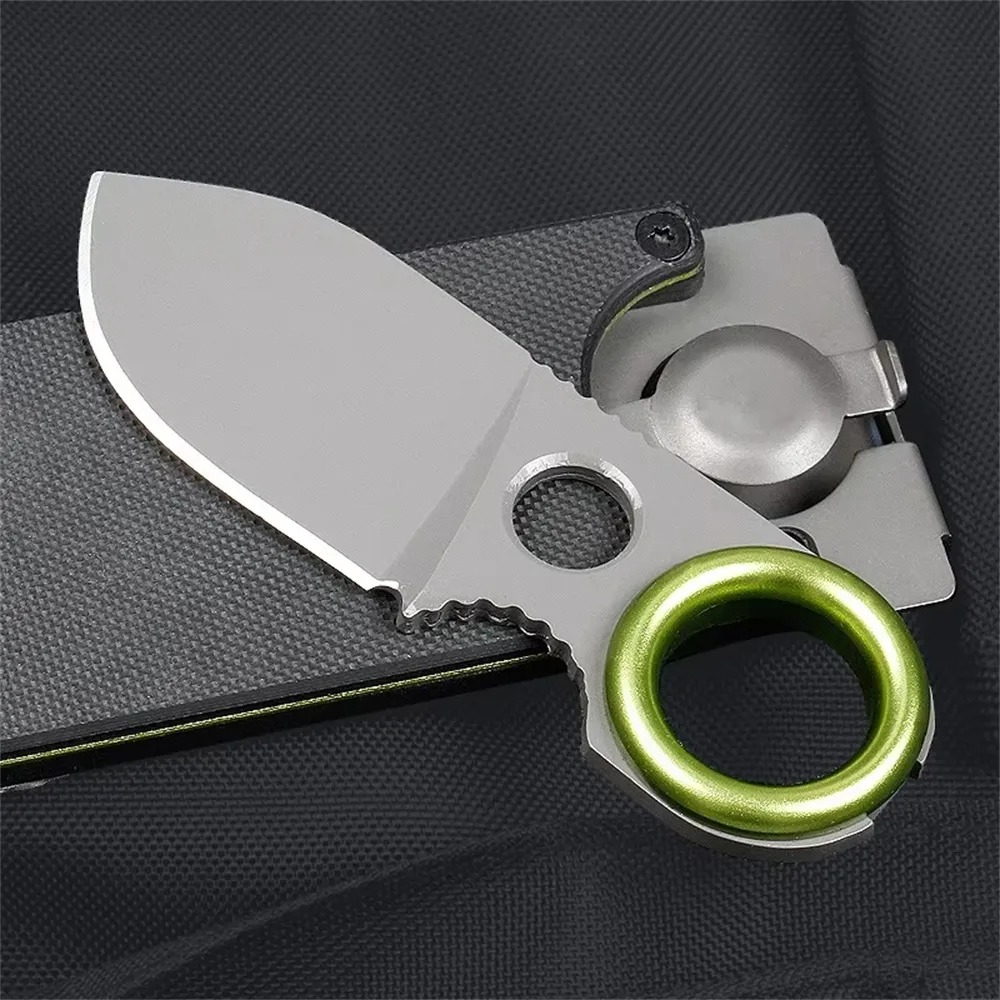 Edc Pocket Carry Fixed Blade - 미니 EDC 링형 고정날 나이프 스테인리스