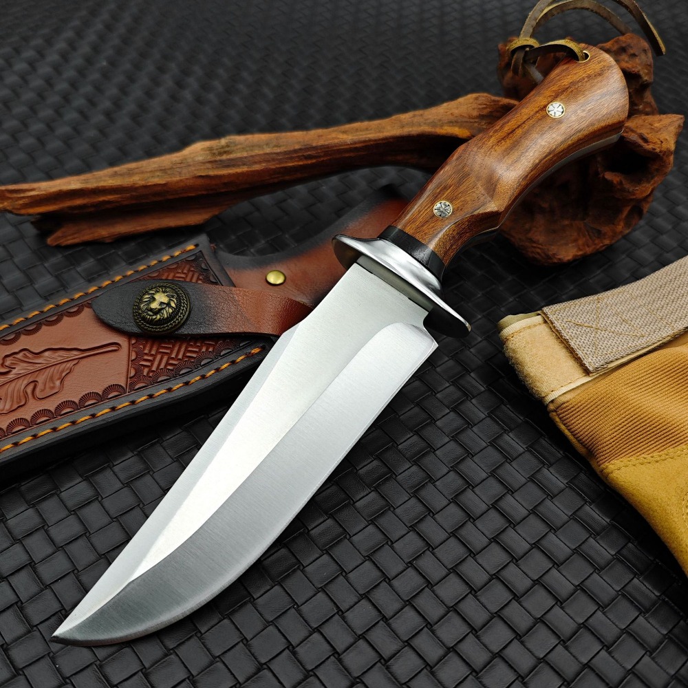 Edc Pocket Carry Fixed Blade - 헤비듀티 고경도 9CR18MOV 레드 페어 우드