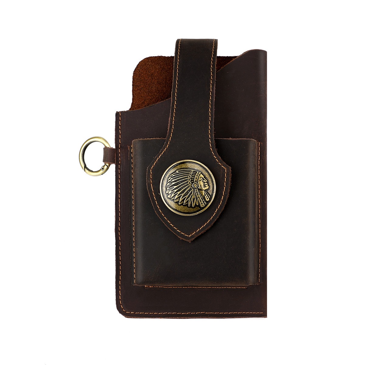 Edc Carry Bag For Men - 남성용 가죽 벨트 루프 휴대폰 파우치,