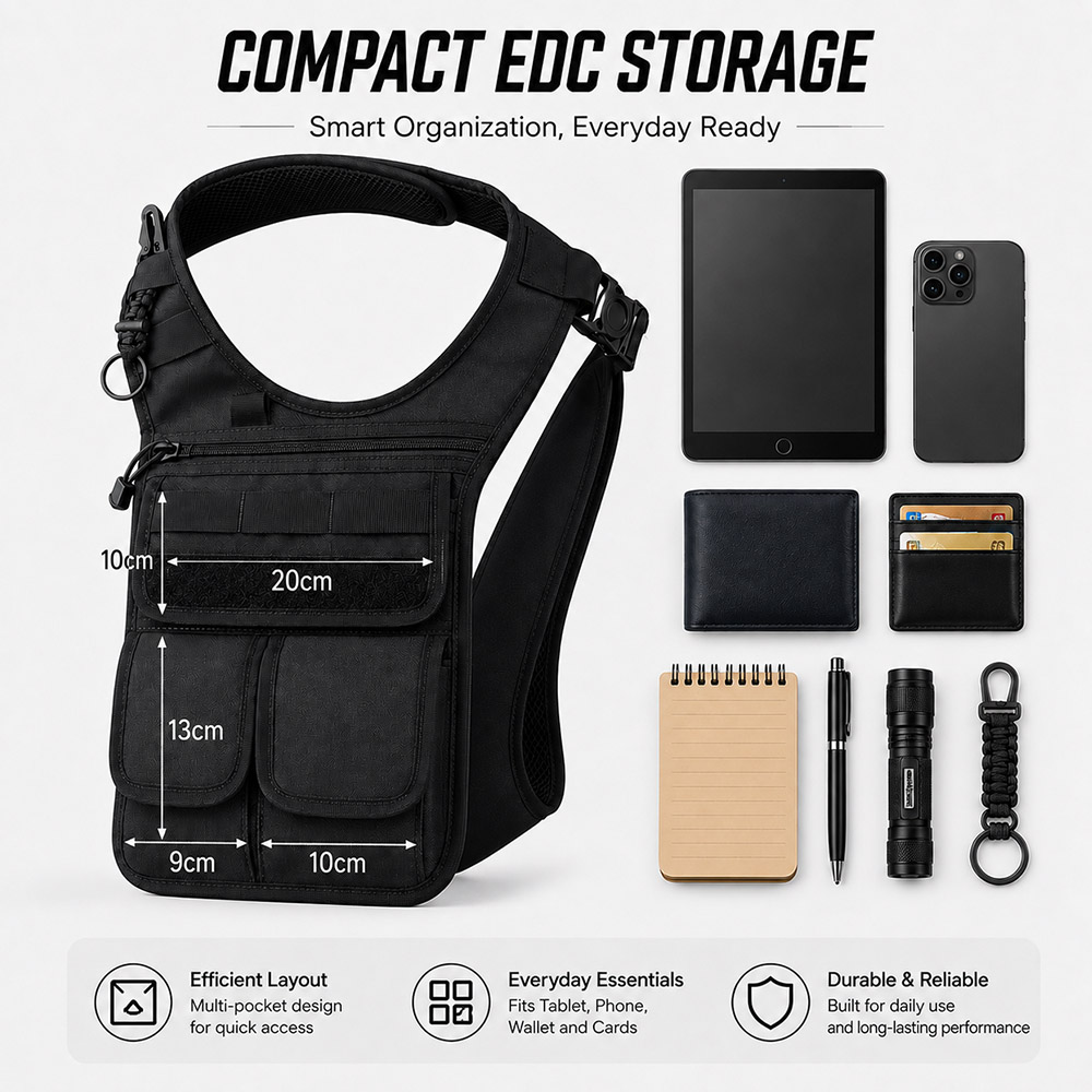 QX 전술용 숨김형 숄더백 겸 겨드랑이 가방, 남성용  - Edc Carry Bag For Men 리뷰 및 가격