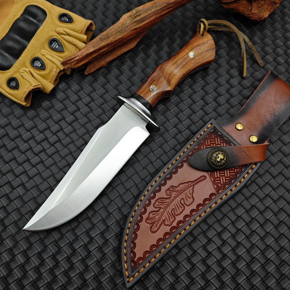 헤비듀티 고경도 9CR18MOV 레드 페어 우드 핸들  - Edc Pocket Carry Fixed Blade 리뷰 및 가격