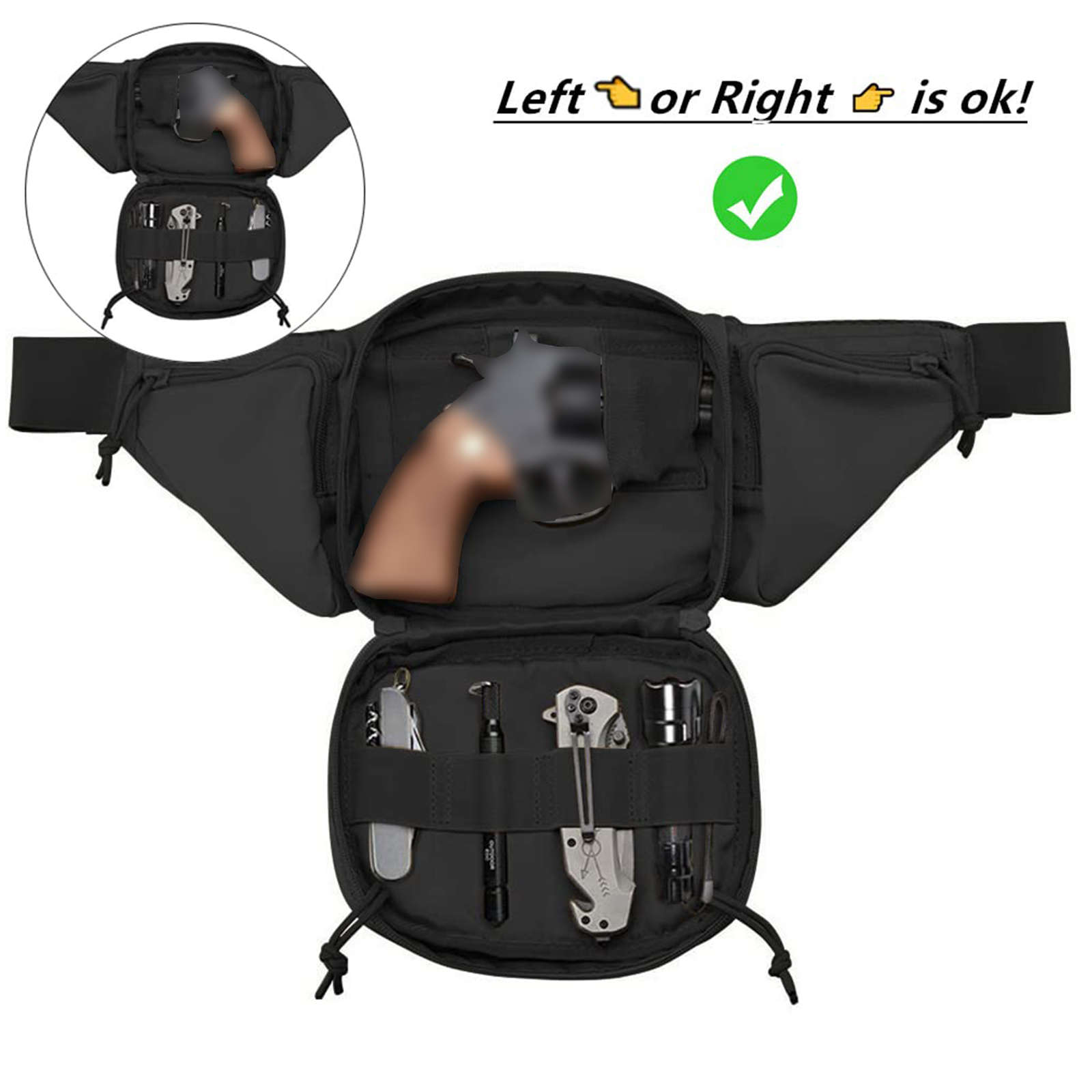 전술용 패니팩 건 홀스터 은닉 휴대 권총 허리 가방 방 - Edc Concealed Carry Holster 리뷰 및 가격