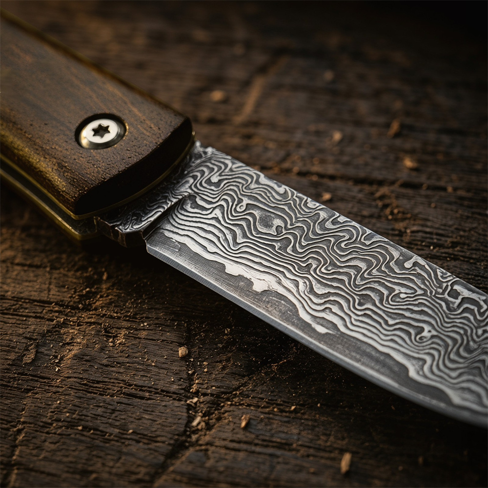 컴팩트 아웃도어 서바이벌 다마스커스 접이식 포켓 나이프 - Edc Pocket Carry Fixed Blade 리뷰 및 가격